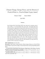 Climate Change, Energy Prices, and the Returns of Proof-of-Work vs. Proof-of-Stake Crypto Assets