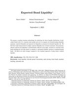Expected Bond Liquidity